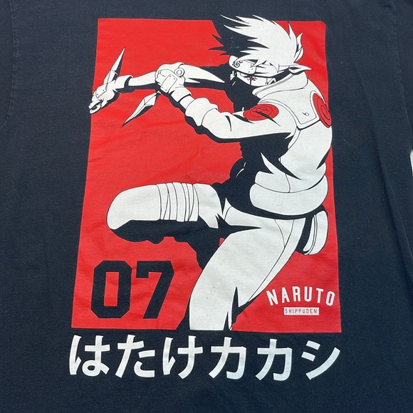 Naruto Shippuden Collection 2007 T-Shirt Kakashi Hitake Mens Size Large Anime - Picture 2 of 5
